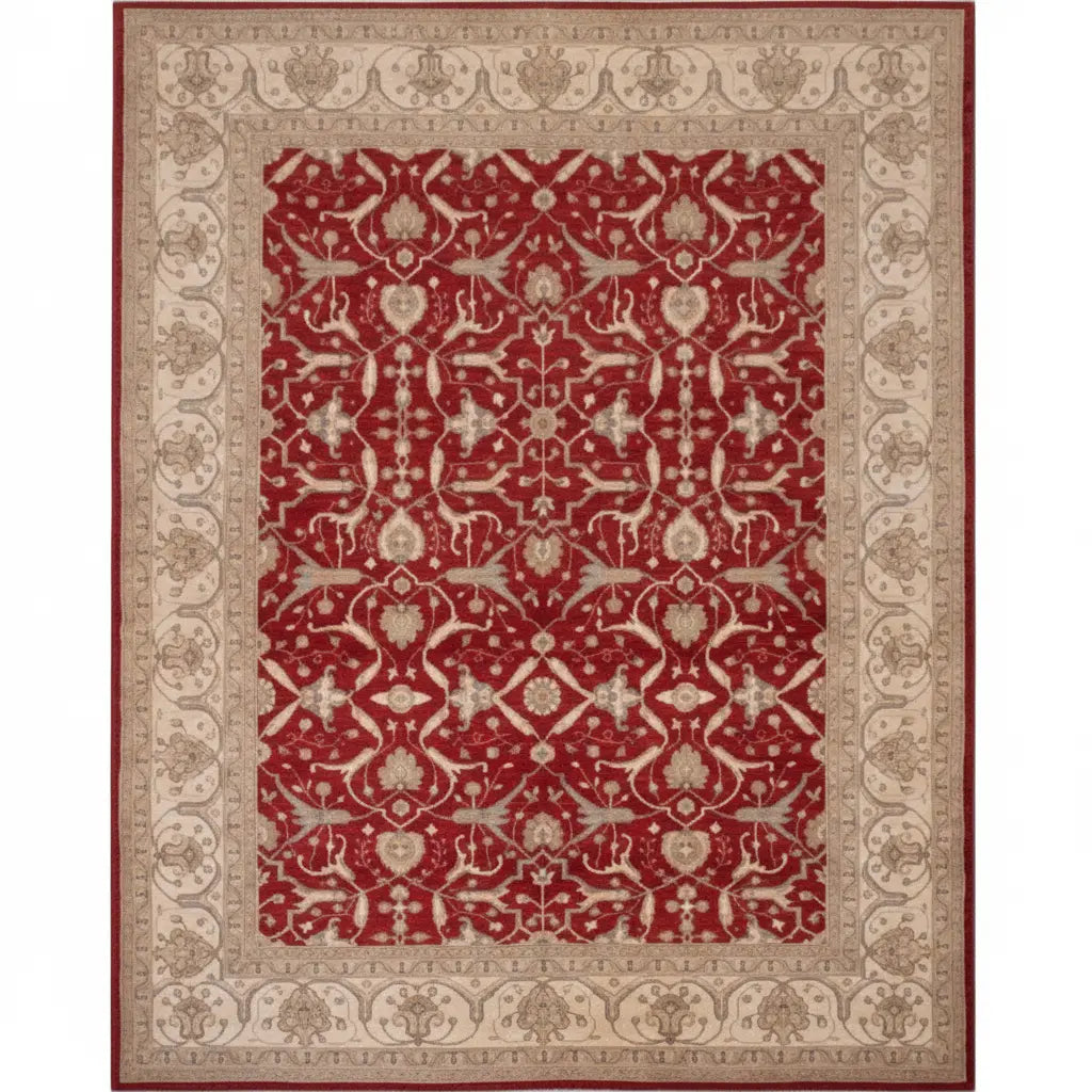 One Of The Kind Afghani Hand-Knotted Rug 13'04" x 10'0" zandirugs